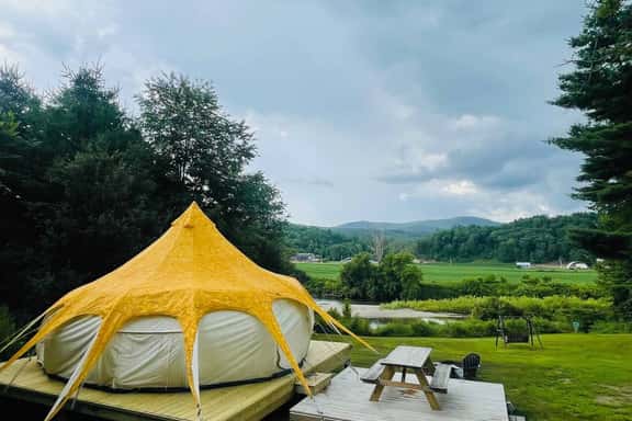 Chic River Glamping Tent by Stowe Hot Tub & Sauna - Image 1