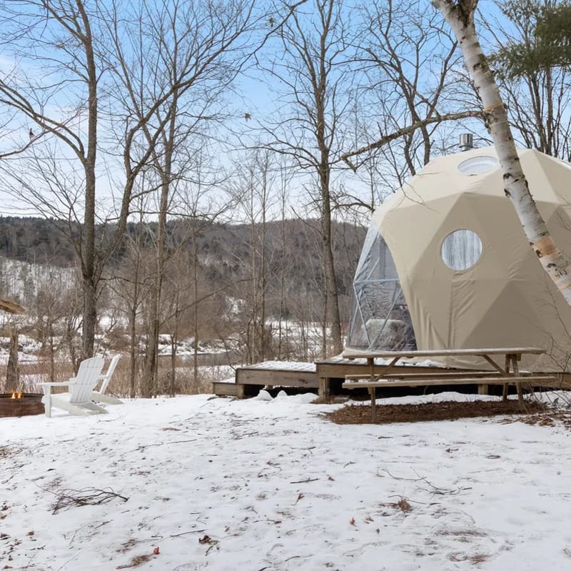 Luxury Riverside Geodome | Hot Tub, Sauna & Views